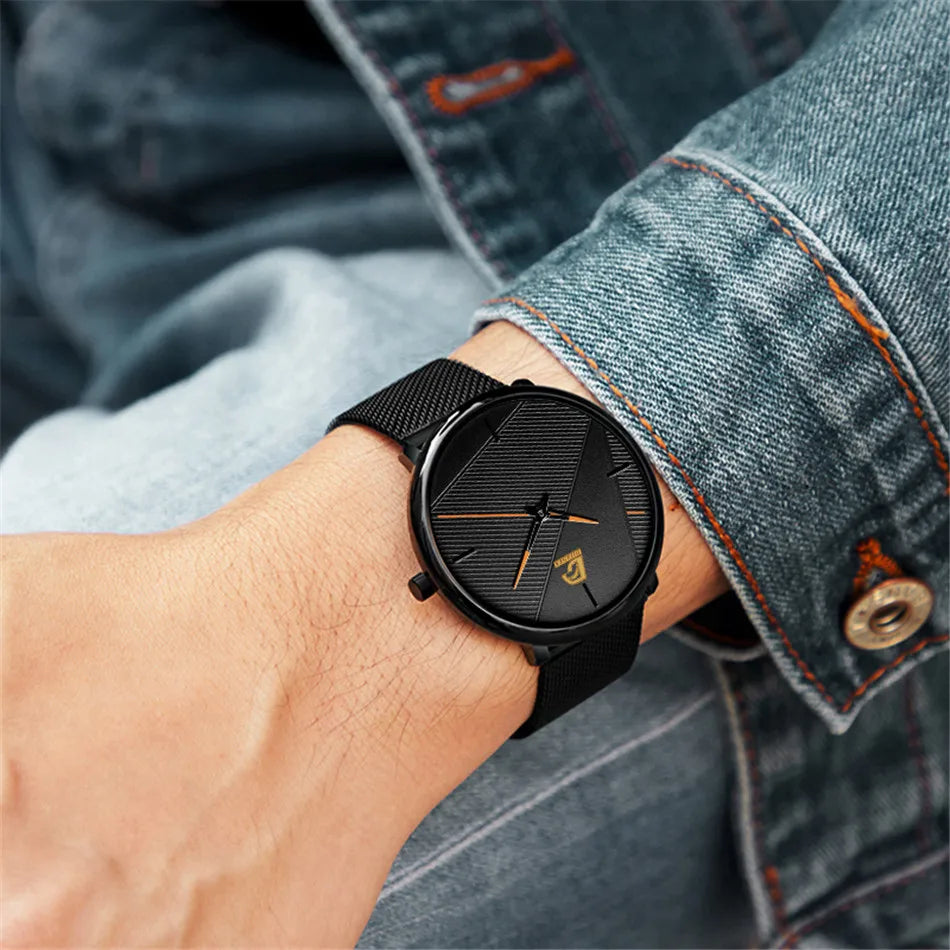 reloj hombre Watches Mens Minimalist Men's Fashion Ultra-thin Watch Simple Men Business Quartz Wristwatch relogio masculino