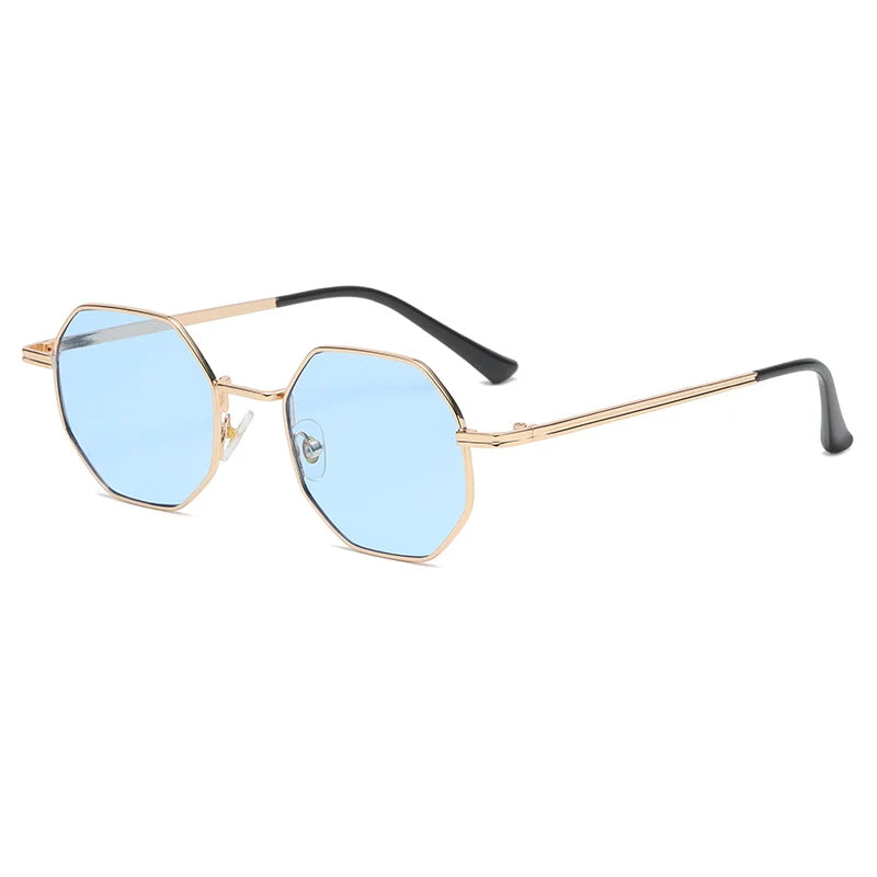 Polygon Metal Sunglasses Vintage Frame For Women Sunglasses Men Luxury Brand Design Sun Glasses Women Mirror Gafas De Sol Uv400