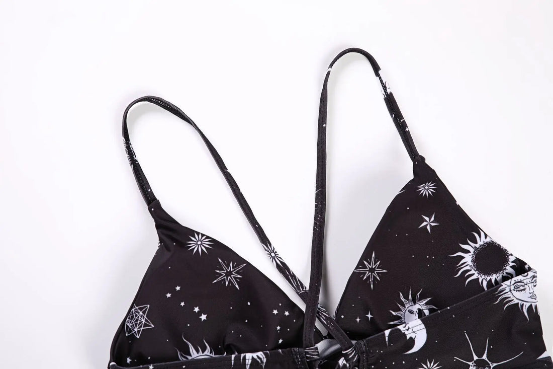 Sunflower Printed Bikini Set Sexy Swimwear Women 2025 Mujer Push Up Padded Biquini Bathers Bandage Bathing Suit Swimsuit Bikini