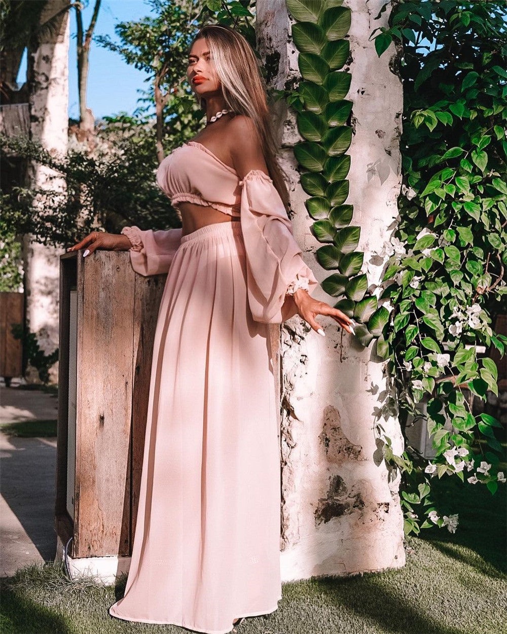 2021 Bikini Beach Cover Up Women Summer Ladies Bathing Suit Two Piece Dress Swimwear Swimsuit Beachwear 2Pcs Sets