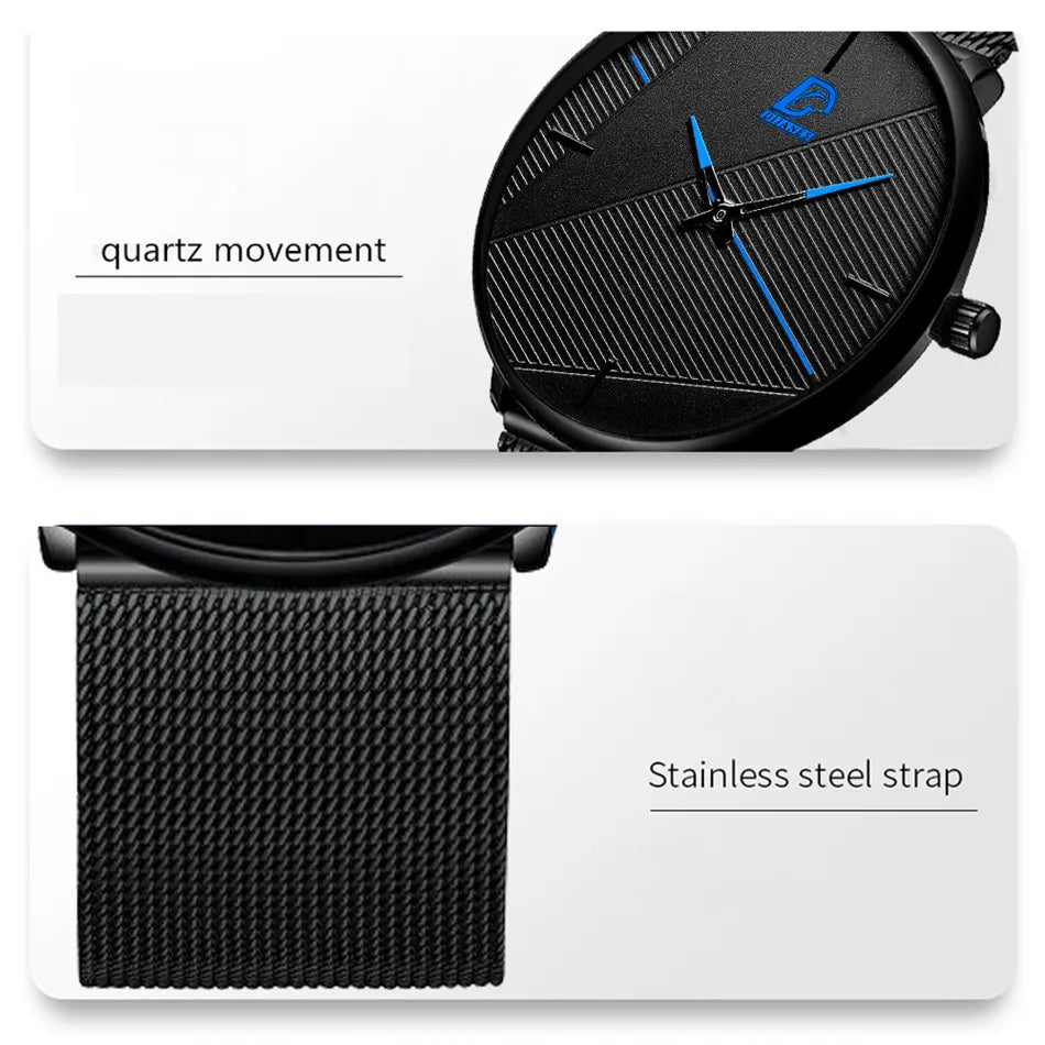 reloj hombre Watches Mens Minimalist Men's Fashion Ultra-thin Watch Simple Men Business Quartz Wristwatch relogio masculino