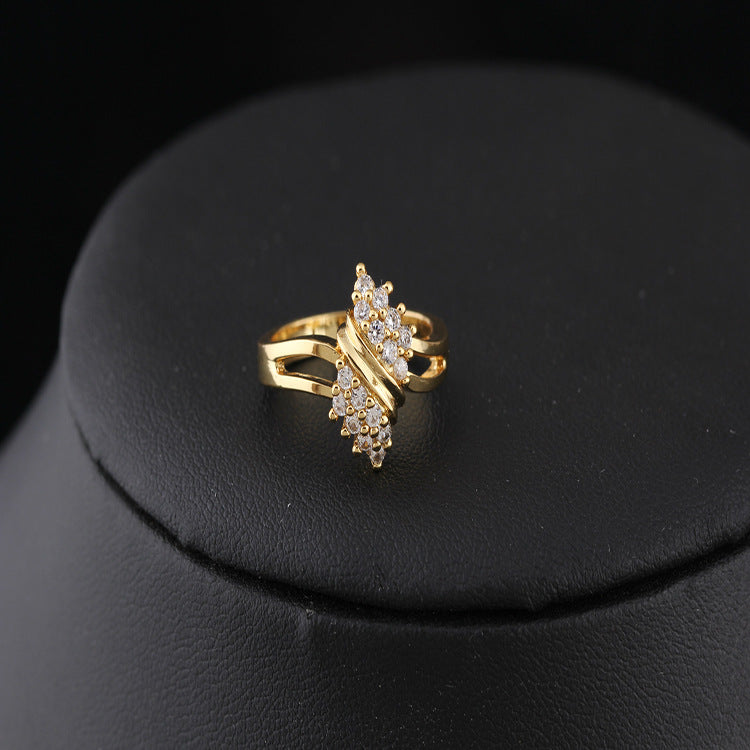 100% 14K Gold Diamond Charm Lady Rings for Women Bohemia Engagement Irregular Aros Mujer Oreja 14 K Gold Jewelry