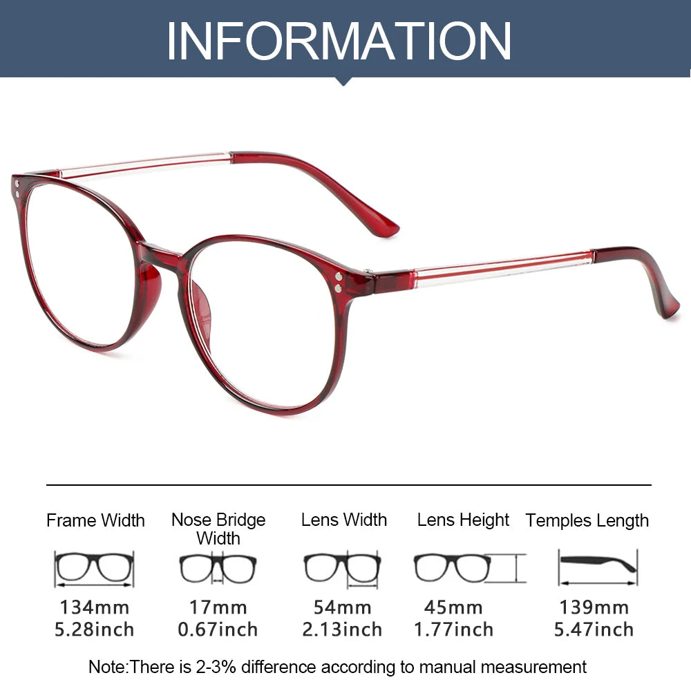 Hot Sale High-definition Reading Glasses Unisex Fashion Ultralight PC Frames Presbyopic Glasses Vision Care Eyewear +1.00~4.00