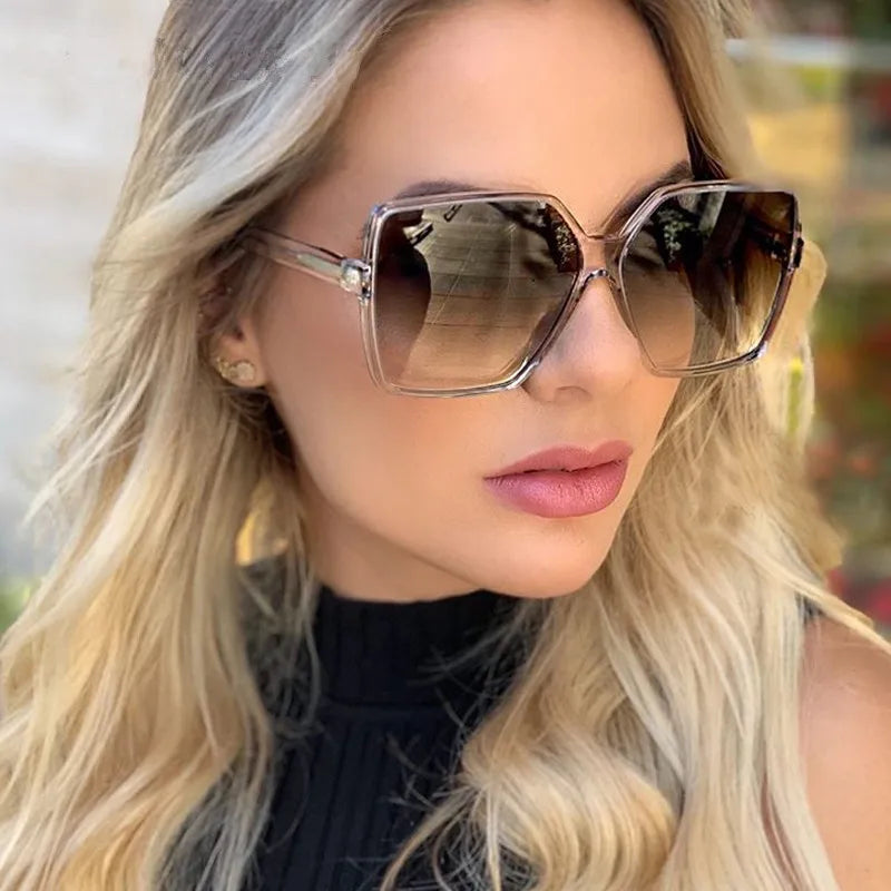Polygon Metal Sunglasses Vintage Frame For Women Sunglasses Men Luxury Brand Design Sun Glasses Women Mirror Gafas De Sol Uv400