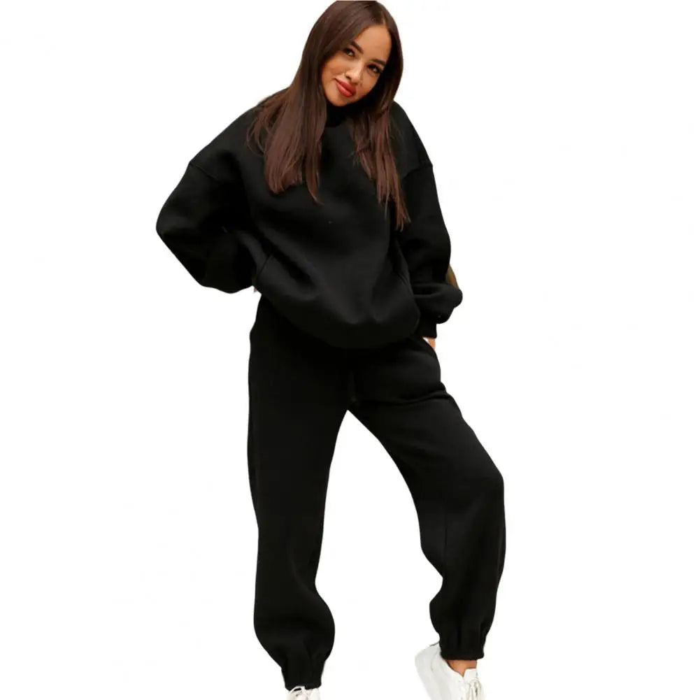 Women Two Piece Sets Tracksuit Hooded Sweatshirt Tops Sweatpants Pants Set Female Spring Autumn Long Sleeve Pullover Sports Set