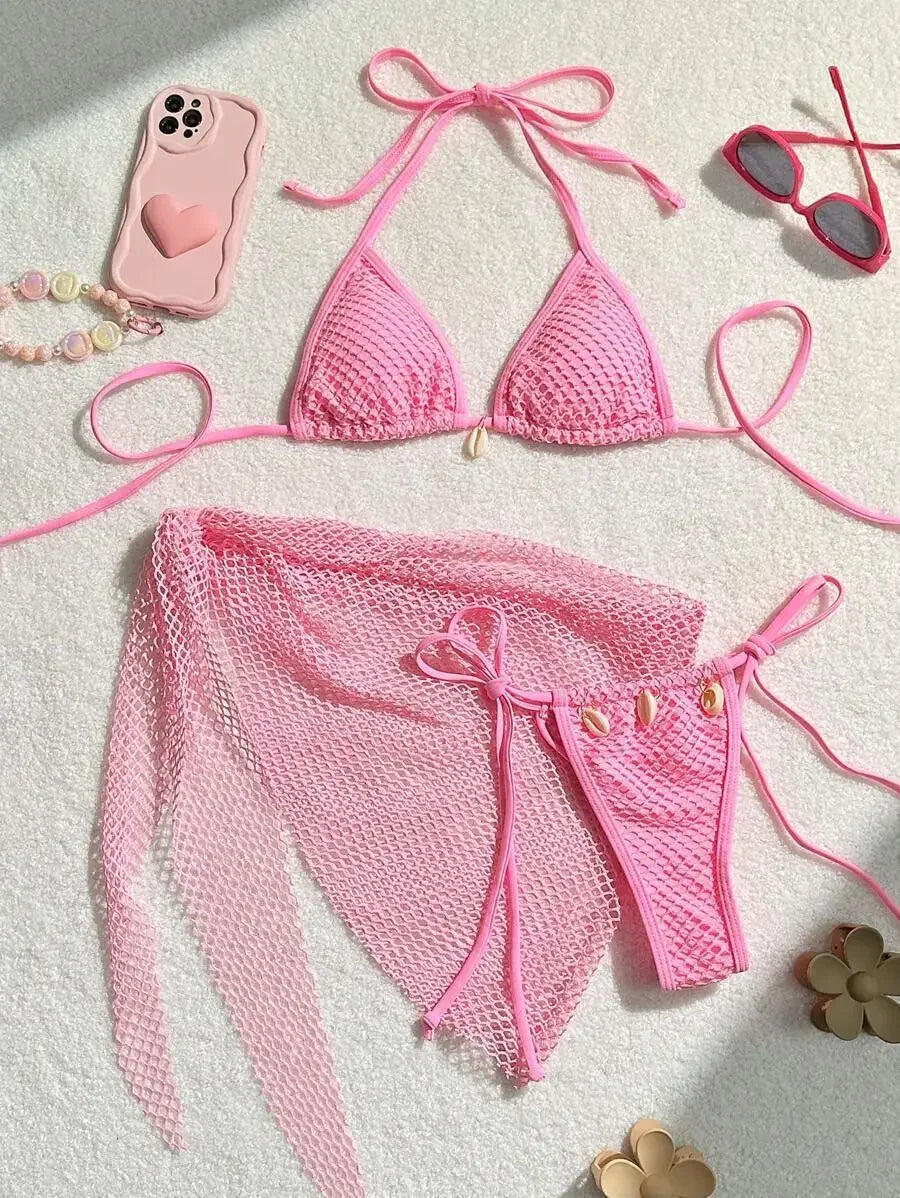2025 Sexy Bikinis Female Swimsuits Women's Three-Piece Swimwear Beach Swim Wear Bathing Suits Brazilian Bikini Set Pool Bather