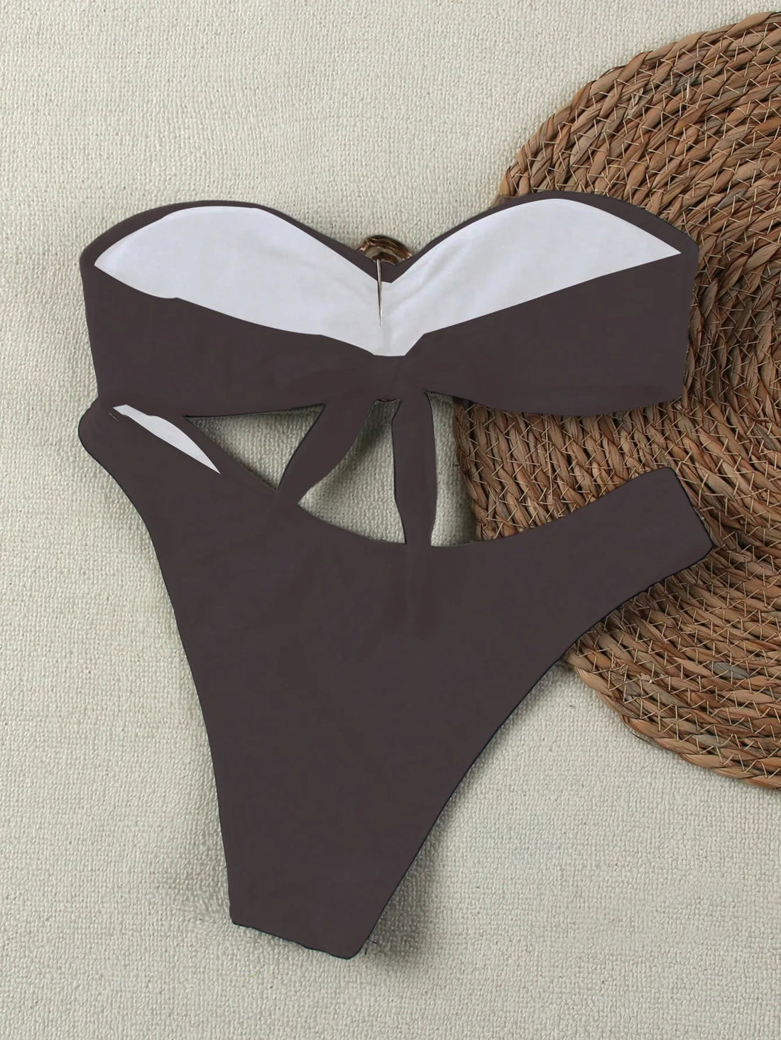 Sexy Cut-Out Bikini Set - Trendy Swimwear for Beach Goddesses Stunning Strapless Bikini Top Two-Piece Swimwear for Women