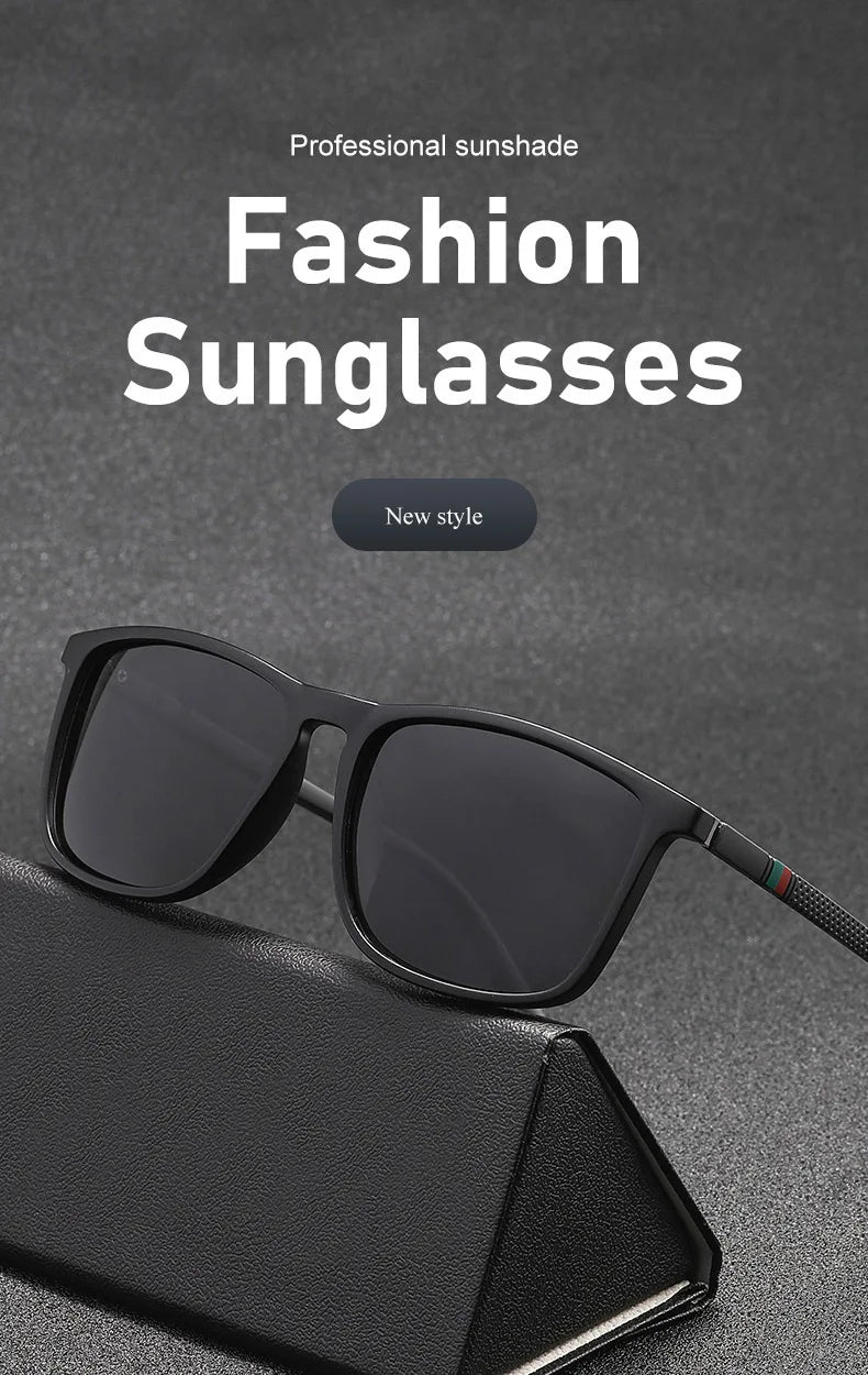 Outdoor Driving Sunglasses Popular Square Large Frame Sun Glasses Classic Polarized Glasses Men Women Fishing Glasses