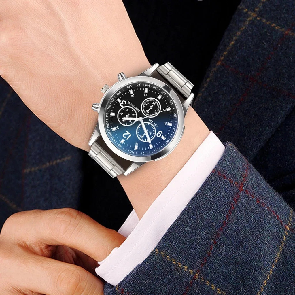 2025 Luxury QuartzWatch for Men Stainless Steel Dial Casual Quartz Wristwatches Men Bracele Watch Relogio Masculino Часы Мужские