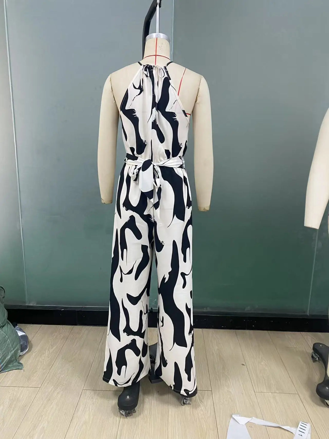 Jumpsuits Women Print One Piece Sleeveless Overalls Wide Leg Long Pants High Waist Rompers Y2k Streetwear Jumpsuit 2025 Party