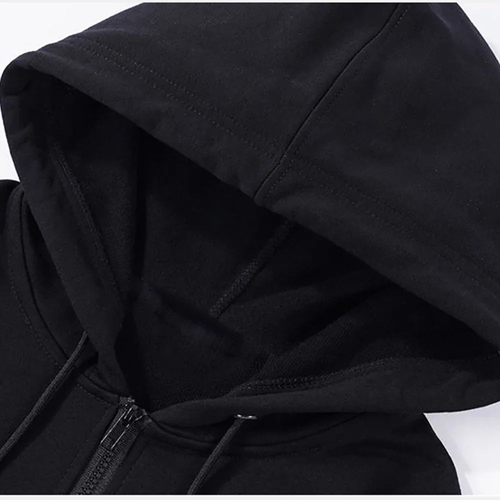 Women Vintage Butterfly Print Hoodies Autumn Winter Zip Up Long Sleeve Pocket Loose Sweatshirt Y2K Female Gothic Streetwear