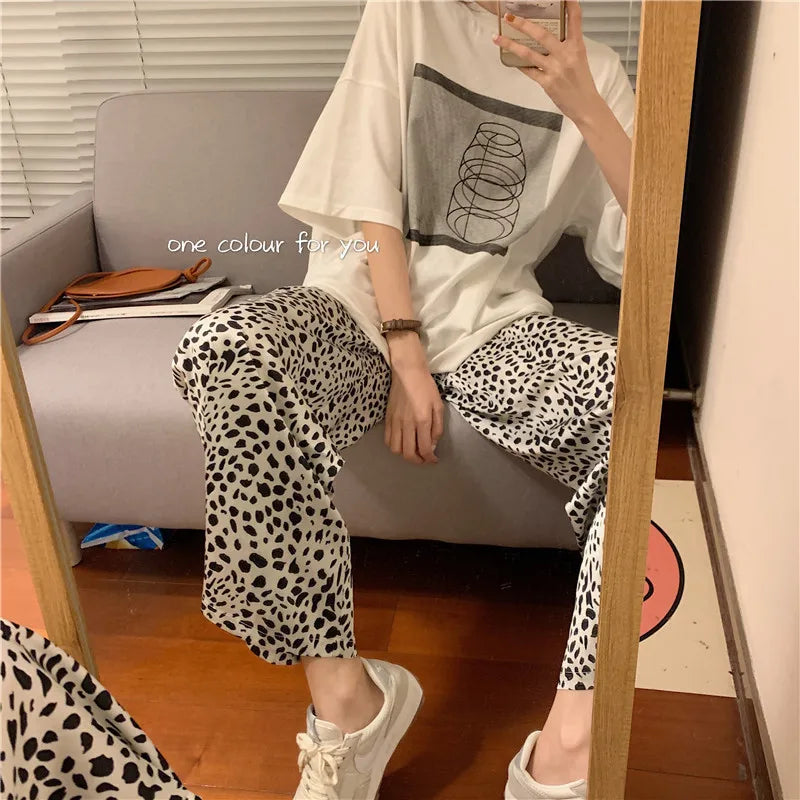 Women's Summer New Pajamas Loungewear Set Women's Short Sleeve Loose Loungewear Can Be Worn Outside Japanese Casual Plaid Suit