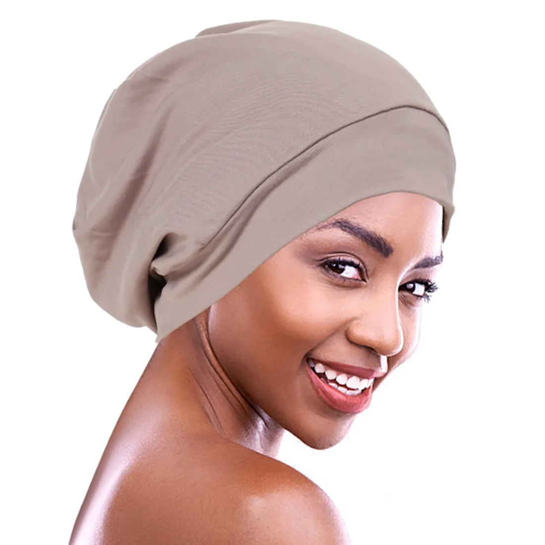 Indian Women Turban Satin Sleeping Cap Inner Hijab Hat Beanie Bonnet Muslim Bandana Hair Loss Headscarf Head Wrap Turbante Mujer