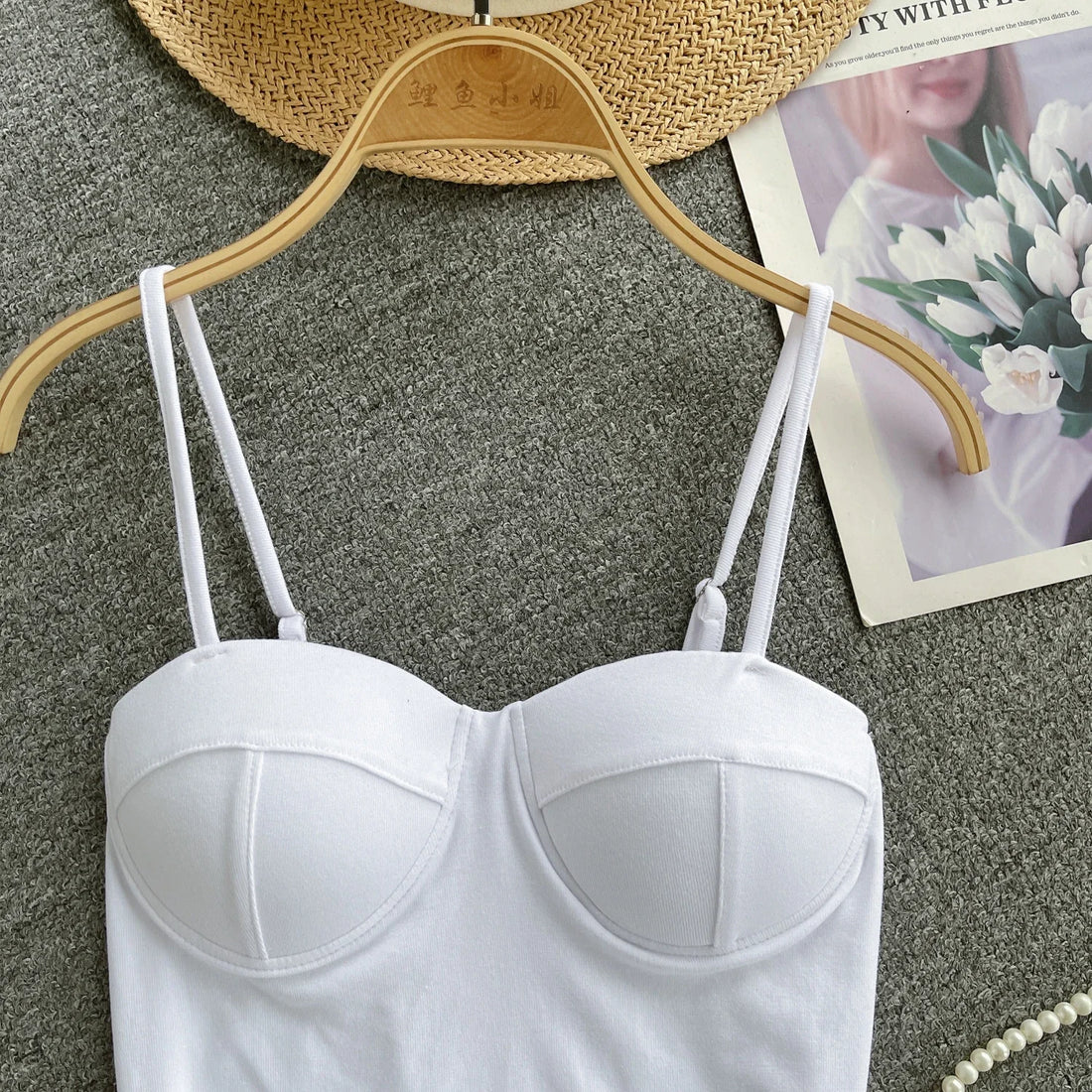 New Summer Hotsweet Strap Mini Tops Slim Fit Backless Basics Outerwear Fashion Hot Girl New IN Korean Style Streetwear Crop Tank