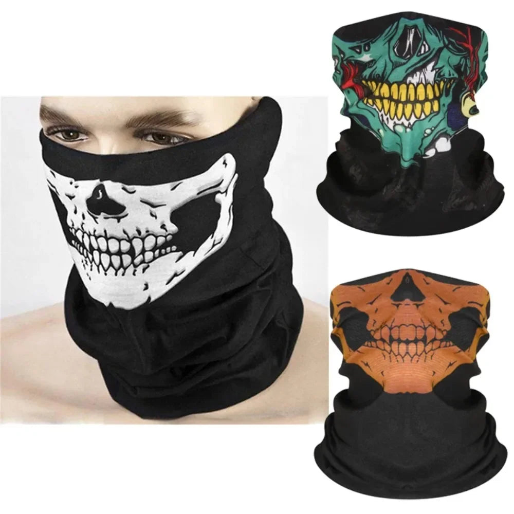 Bicycle Helmet Hood Bandana Breathable Windproof Skull Men Balaclava Ski Mask Cycling Caps Snowboard Face Cover Camping Scarf
