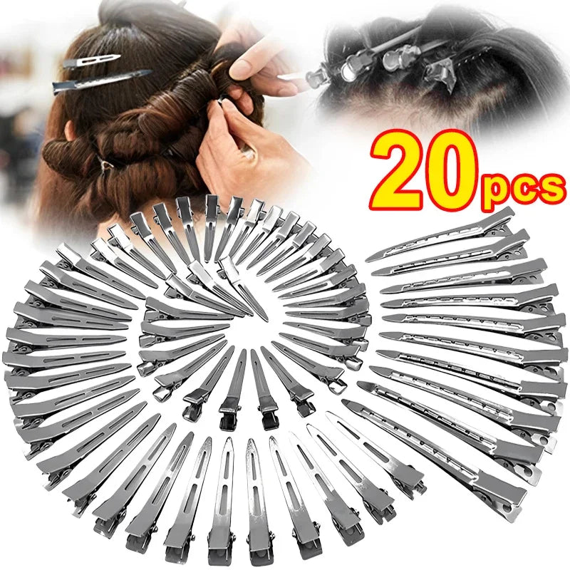 Woman Hair Care Clips Metal Steel Hairdressing Sectioning Clip Clamps Barber Hair Cut Use Styling Tools Hair Root Fluffy Hairpin
