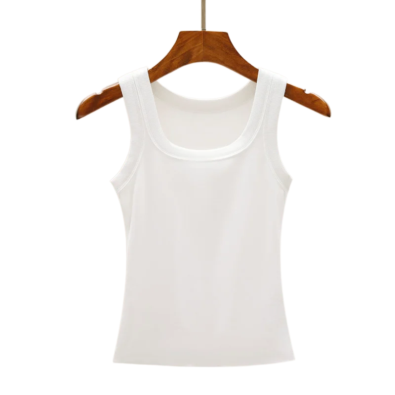 Camisole Tank Soft Cotton Top Women Summer Outfits Tight And Sexy Tank Top Knitted Bottom Shirt And Sleeveless Top For Outerwear