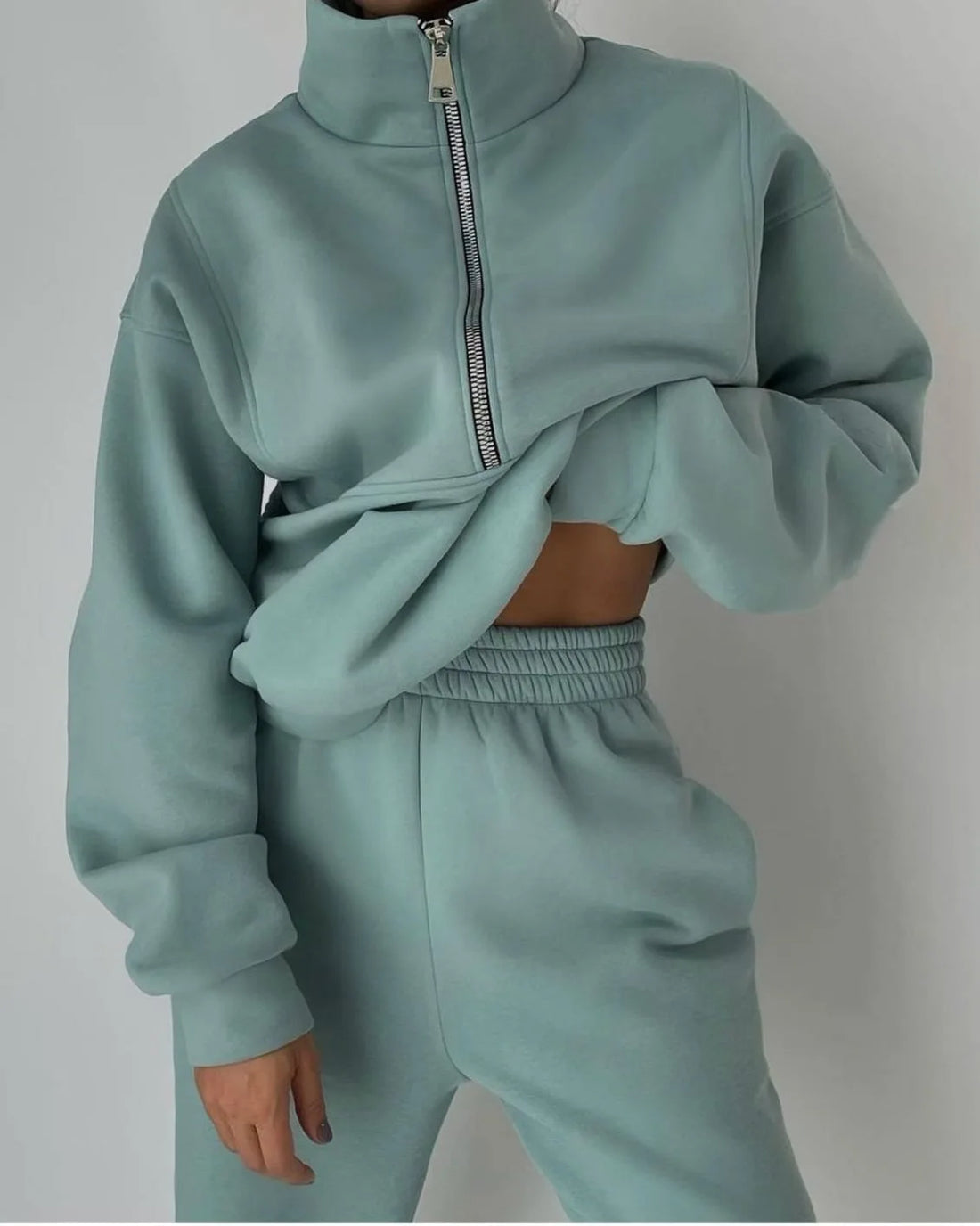 Tracksuit Set Stylish Autumn And Winter New Fashion Comfortable Warm Zipper Two-piece Sets For Sports Casual Women's Clothing