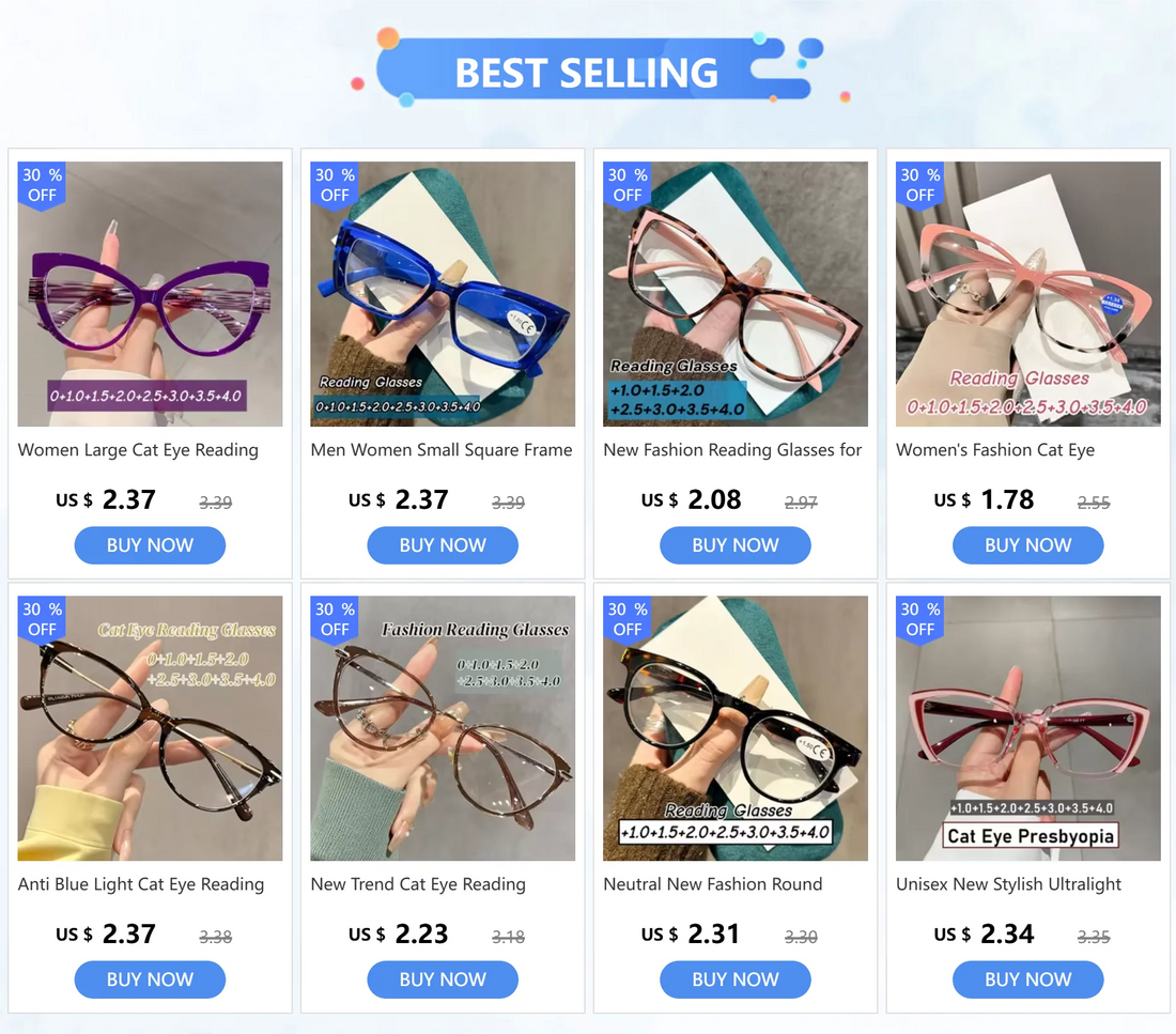 Women Large Cat Eye Reading Glasses Trendy Fashionable Oversized Far Sight Eyeglasses Men Female Anti-blue Plus Diopter Glasses