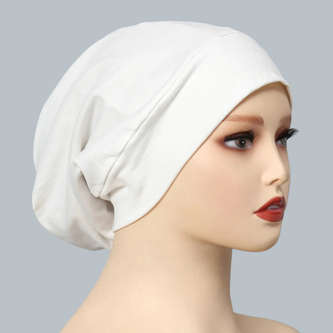 Indian Women Turban Satin Sleeping Cap Inner Hijab Hat Beanie Bonnet Muslim Bandana Hair Loss Headscarf Head Wrap Turbante Mujer