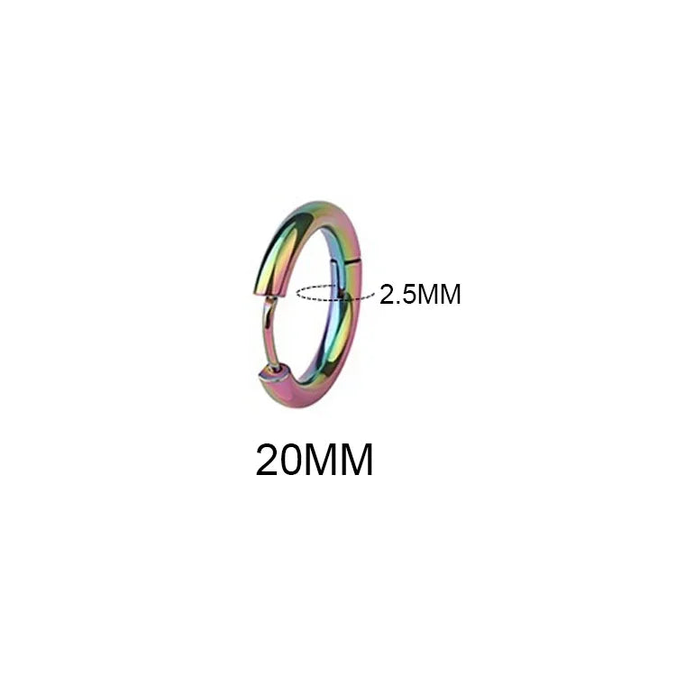 LATS 2024 New Simple Stainless Steel Small Hoop Earrings for Women Men 8mm To 20mm Round Cartilage Ear Piercing Fashion Jewelry