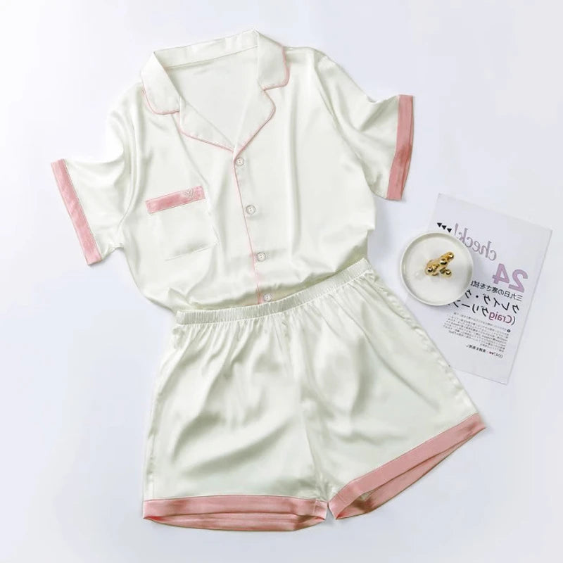 Ins Style Elegant Colorful Butterflies Women's Pajamas Trendy Fashion Design Summer Short Housewear 2024 New Y2k Ladies Homewear