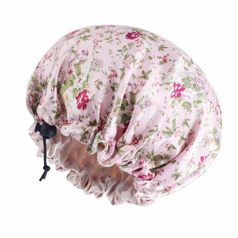 Baby Kids Satin Wide Band Sleeping Hat Night Cap Hair Care Beanie Turban Bonnet Children Girls Head wrap Scarf Bandana Headwear