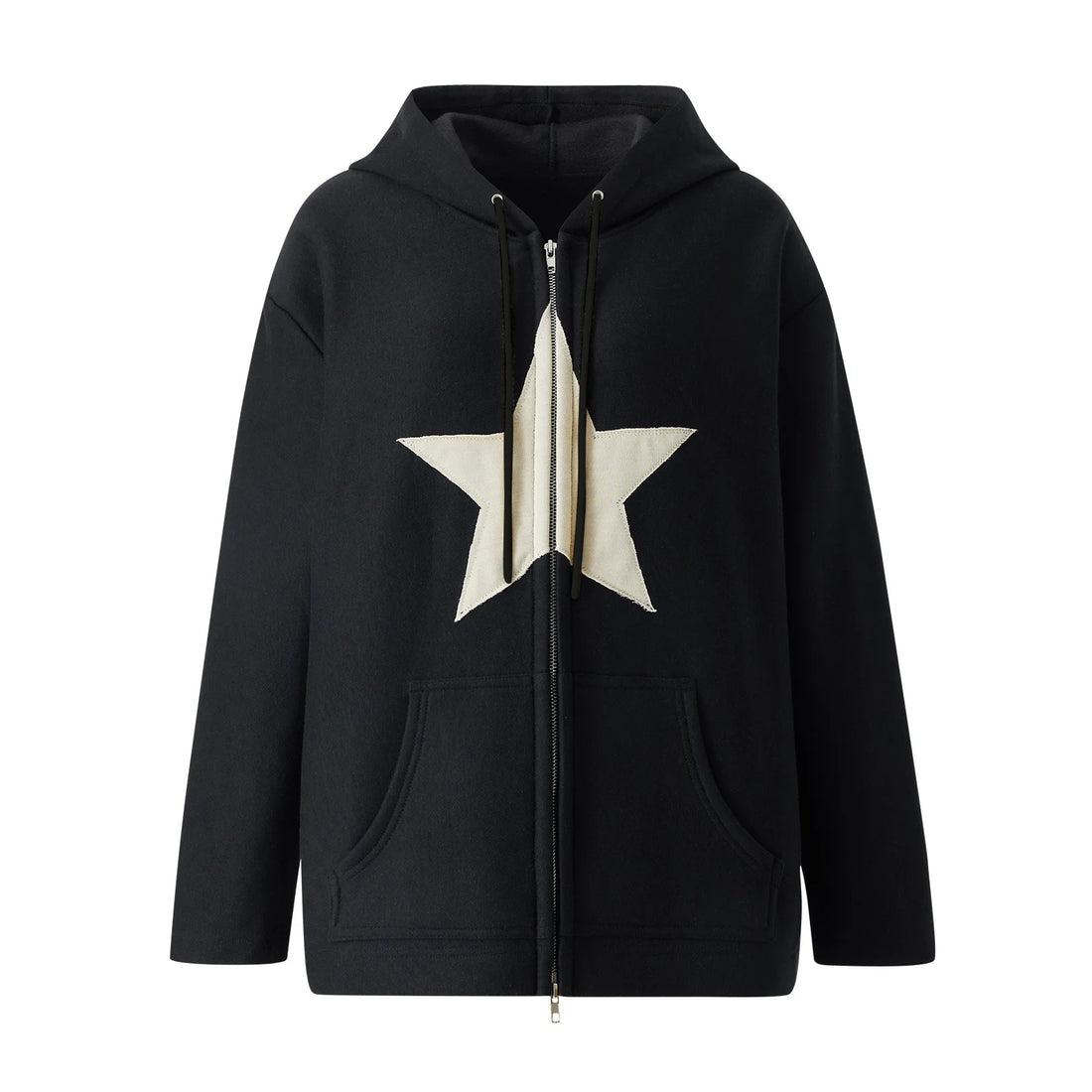 y2k Sweatshirt Men Star Print Long Sleeve Hooded Tops 2000s Aesthetic Clothes Zip Up Streetwear Fairycore Grunge Jacket Fall