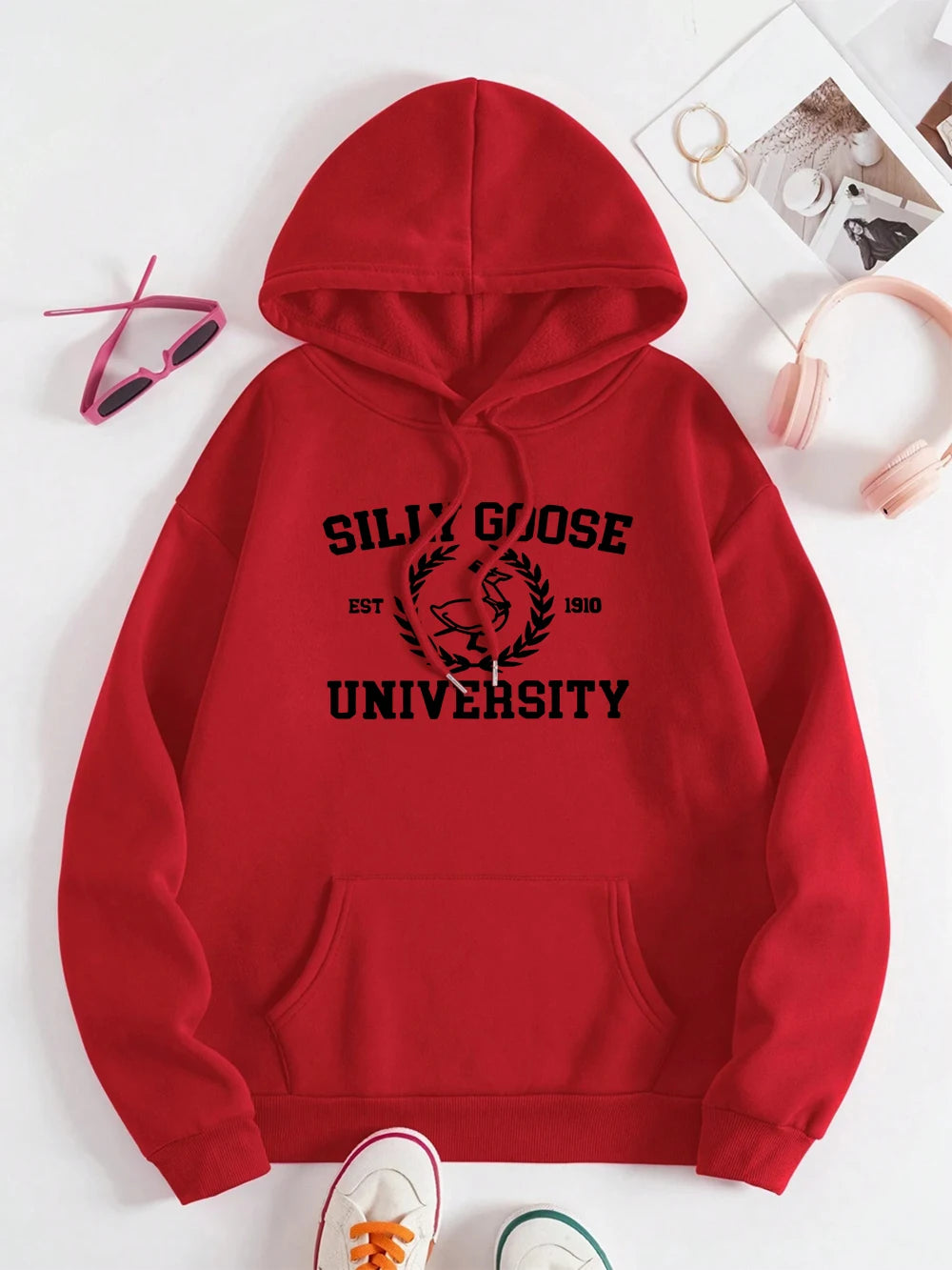 Silly Goose Est 1910 University Hoody Men Women Autumn Streetwearstreetwear O-Neck Casual Pullover Street Fleece 2024 New Hoodie