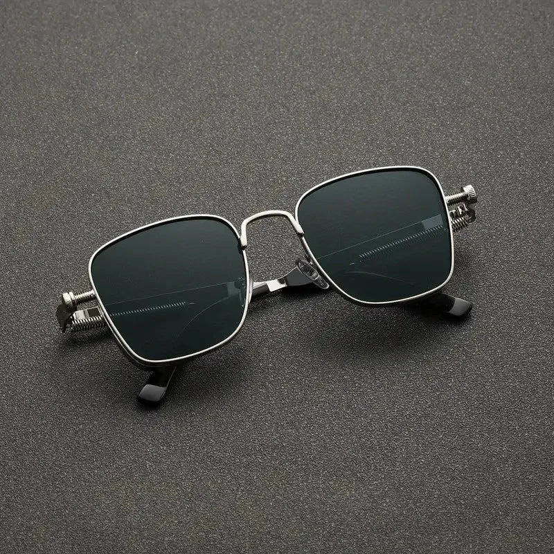 2025 High Quality Metal Punk Fashion Trendy Sunglasses for Men Outdoor Sunglasses Men Driving Anti UV lunettes de soleil homme