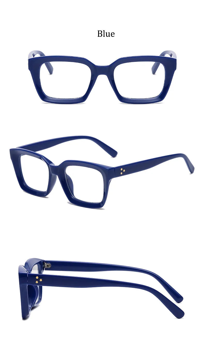 Fashion Reading Glasses Women 2023 New Square Anti Blue Light Presbyopia Eyegalsses Vintage Computer Optical Eyewear +1 .0~ +3.5