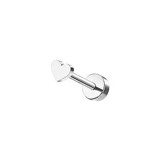 Bobisty 1pc 16G Cartilage Stud Earrings for Women Stainless Steel Small Opal Earring Studs Lip Bar Nose Ear Piercing Jewellery