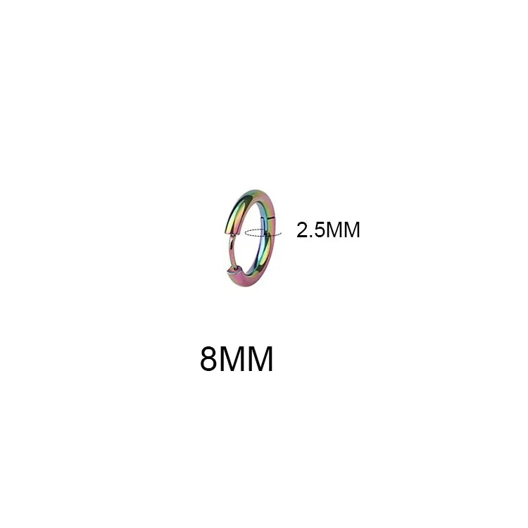 LATS 2024 New Simple Stainless Steel Small Hoop Earrings for Women Men 8mm To 20mm Round Cartilage Ear Piercing Fashion Jewelry