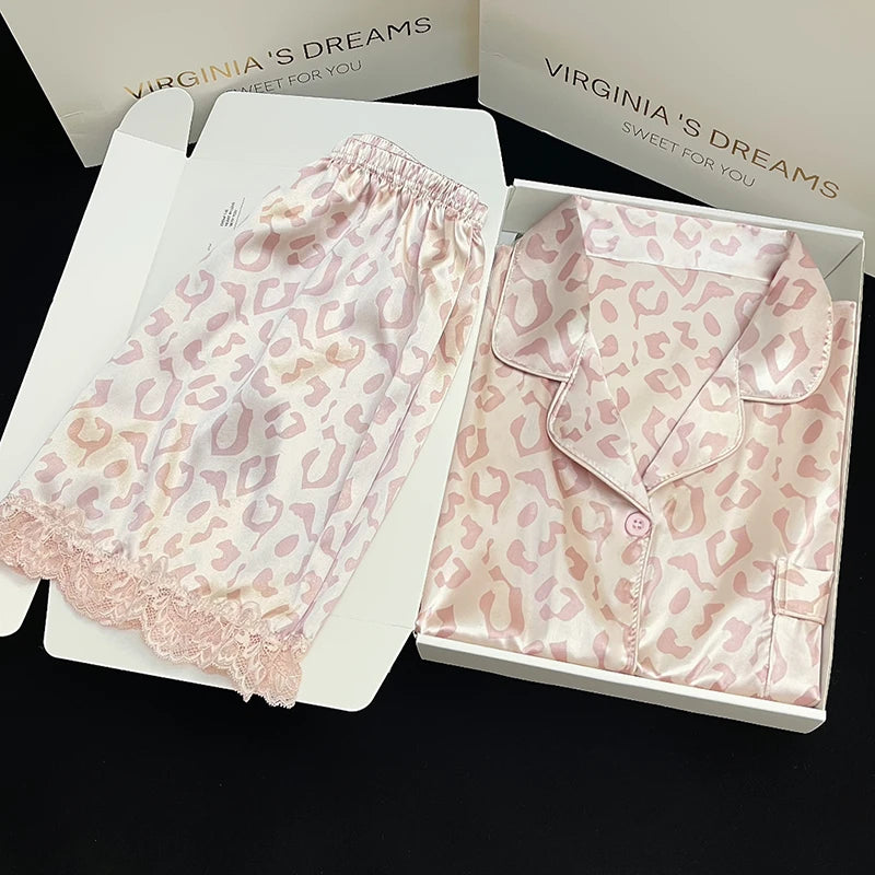 Ins Style Elegant Colorful Butterflies Women's Pajamas Trendy Fashion Design Summer Short Housewear 2024 New Y2k Ladies Homewear
