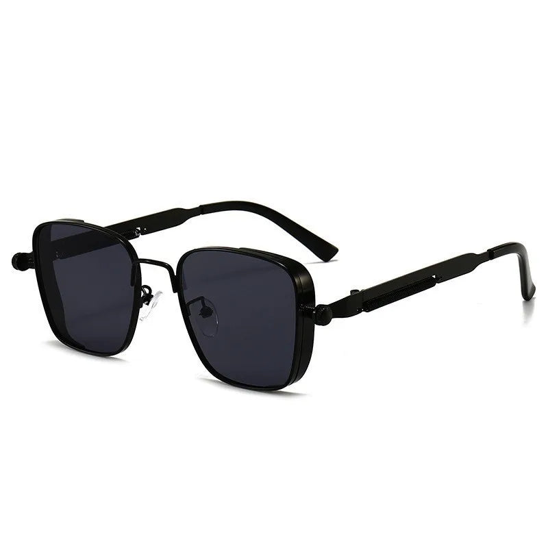 2025 High Quality Metal Punk Fashion Trendy Sunglasses for Men Outdoor Sunglasses Men Driving Anti UV lunettes de soleil homme