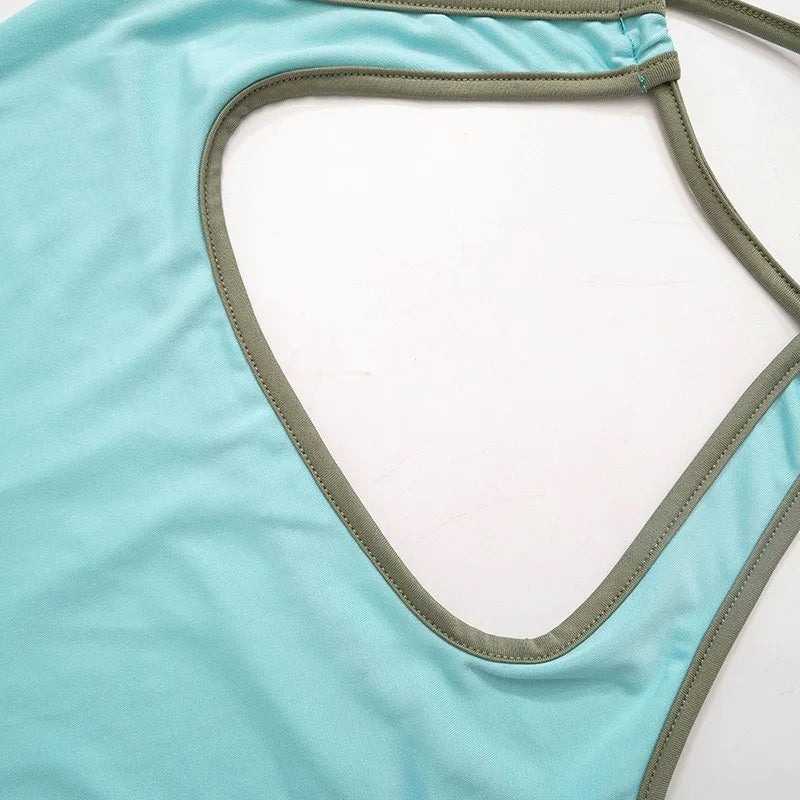 Sexy Tank Tops Women Summer Sleeveless Hollow Out Halter Bandage Backless Basic Tank Bodycon Streetwear Casual Fashion Camisole