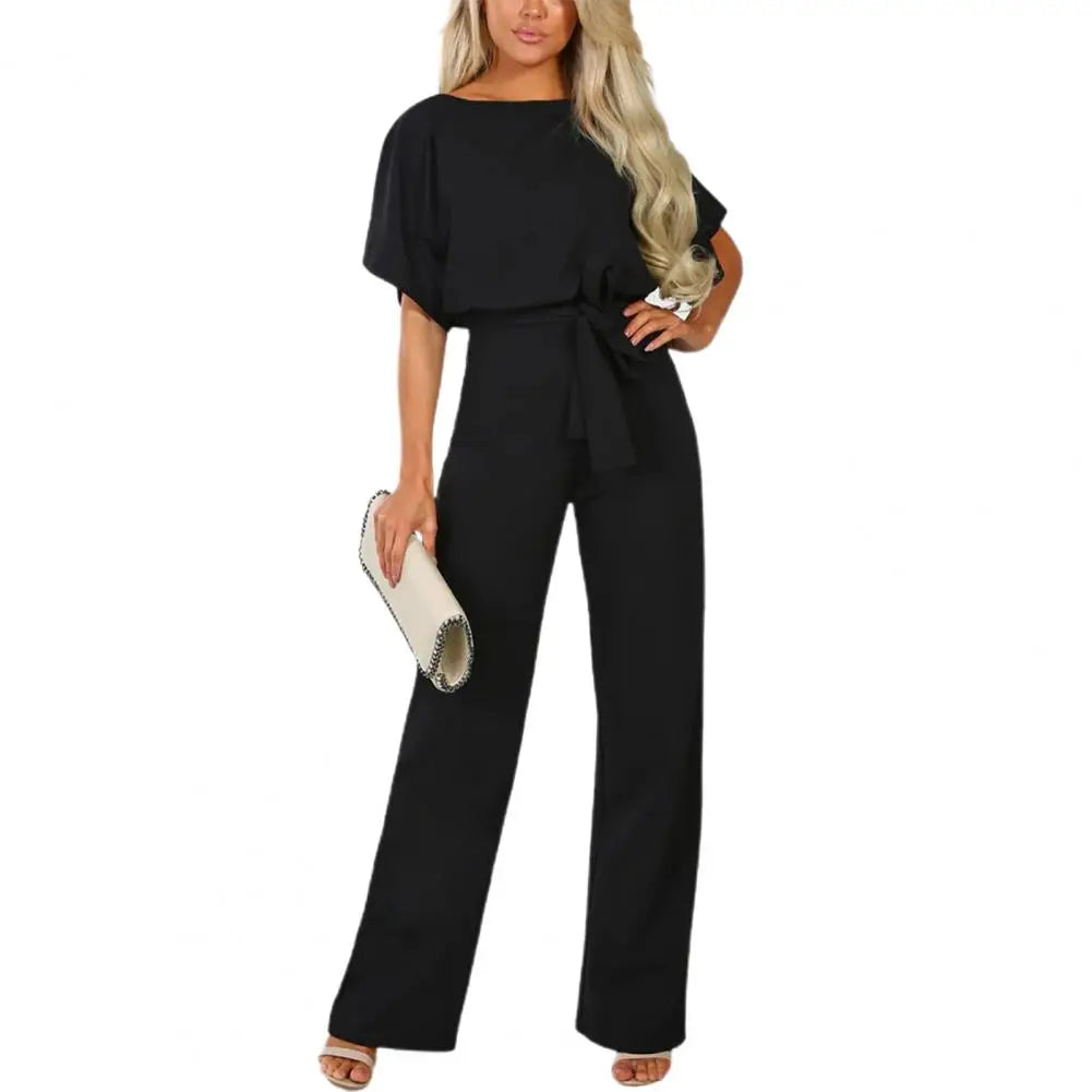 Business Ladies Jumpsuit  Tight Waist Elegant Women Romper  Ladies Tight Waist Slim Jumpsuit