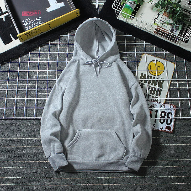 Sports Hoodie 2023 Spring and Autumn Men's and Women's Casual Hooded Pullover Sweatshirt Pure Color Sports Hoodie Sweatshirt Top