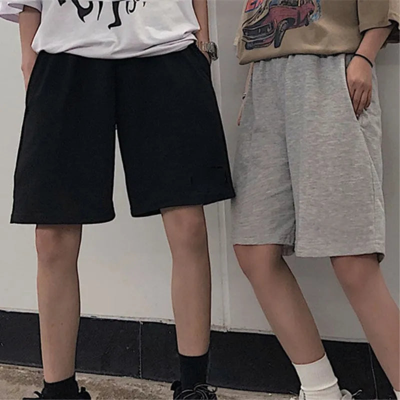 Elastic Waist Korean Style Short High Waist Pants Fitness Running Shorts Women Summer Harajuku Loose Casual Large Sports Shorts