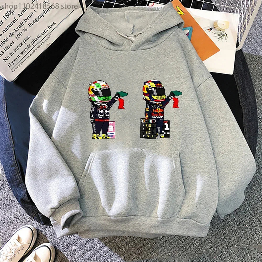F1 Car 11 Hoodies Men Clothing Game Sweatshirt with Hooded Spring Autumn Clothes Y2k Top High Street Women Pullover plus size