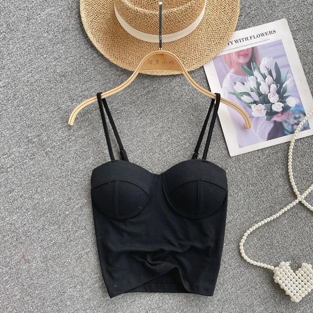 New Summer Hotsweet Strap Mini Tops Slim Fit Backless Basics Outerwear Fashion Hot Girl New IN Korean Style Streetwear Crop Tank