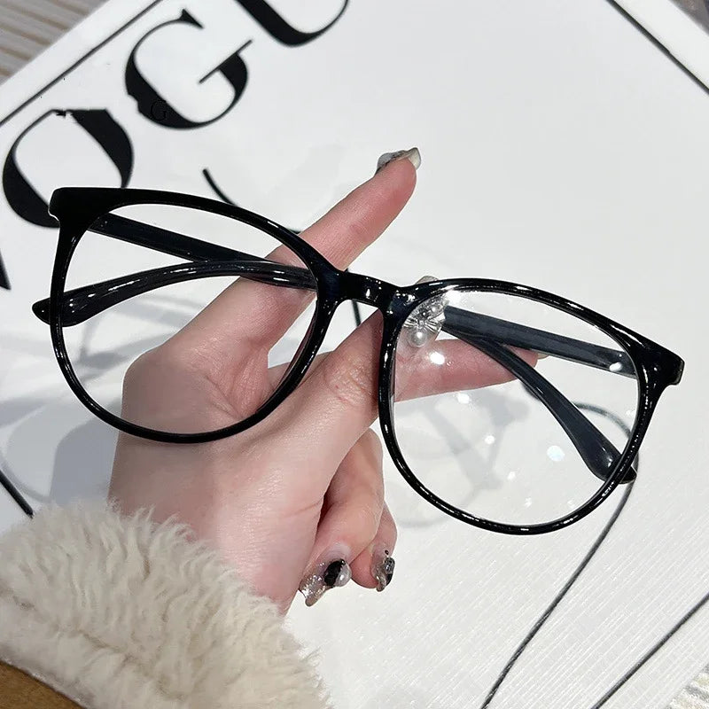 Ultra Light Anti Blue Light Near Sight Glasses New Trendy Large Frame Myopia Glasses Clear Lens Oversized Short Sight Glasses