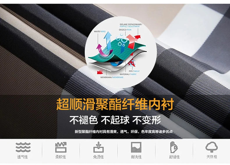 Jacket men's spring and fall new Korean Slim hooded versatile spring classic plaid blouse coat