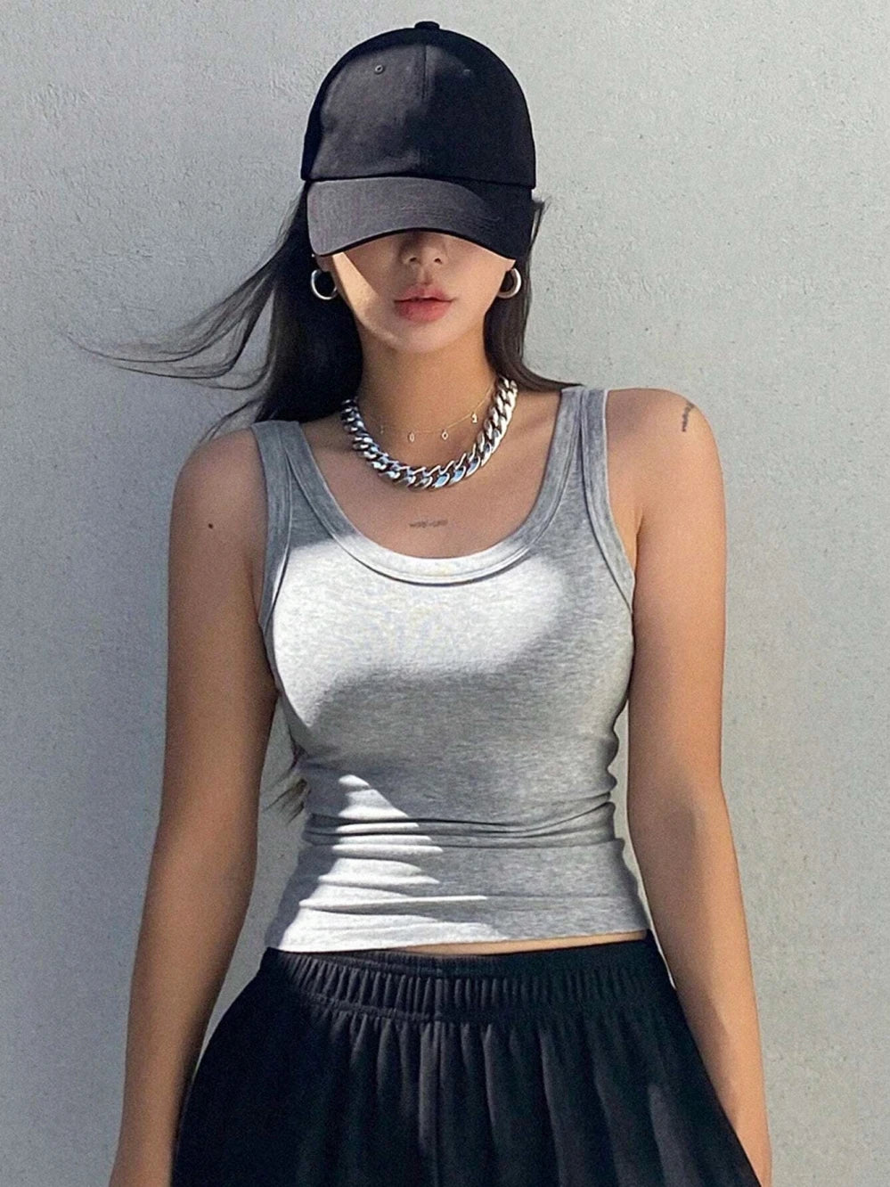Camisole Tank Soft Cotton Top Women Summer Outfits Tight And Sexy Tank Top Knitted Bottom Shirt And Sleeveless Top For Outerwear