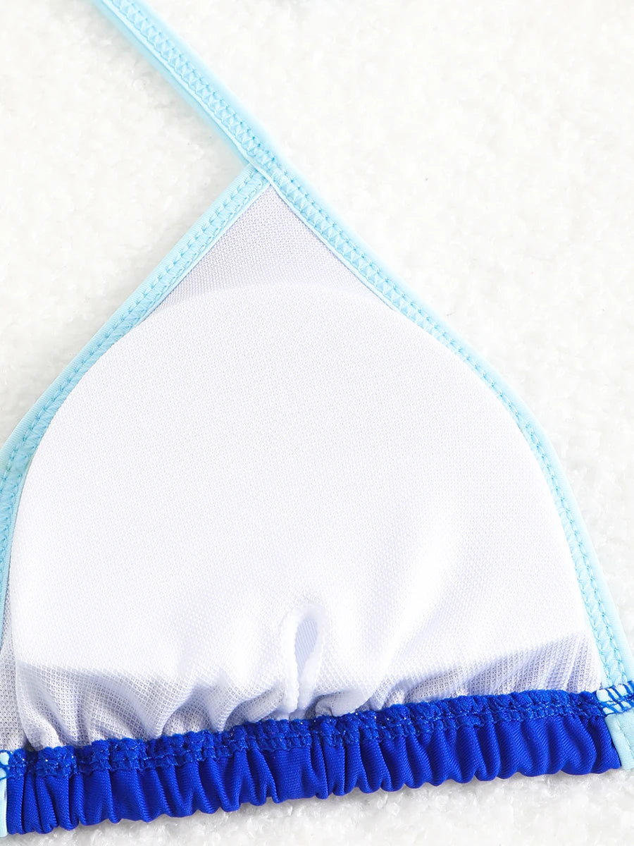 2025 Triangle Halter Bikini Sexy Brazilian Swimsuit Women String Swimwear Female Bathers Bathing Swimming Swim Suit Beachwear
