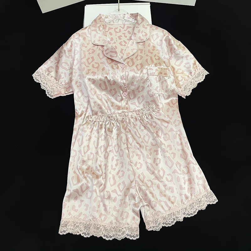 Ins Style Elegant Colorful Butterflies Women's Pajamas Trendy Fashion Design Summer Short Housewear 2024 New Y2k Ladies Homewear
