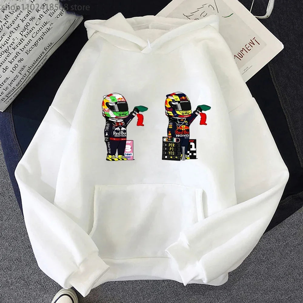 F1 Car 11 Hoodies Men Clothing Game Sweatshirt with Hooded Spring Autumn Clothes Y2k Top High Street Women Pullover plus size