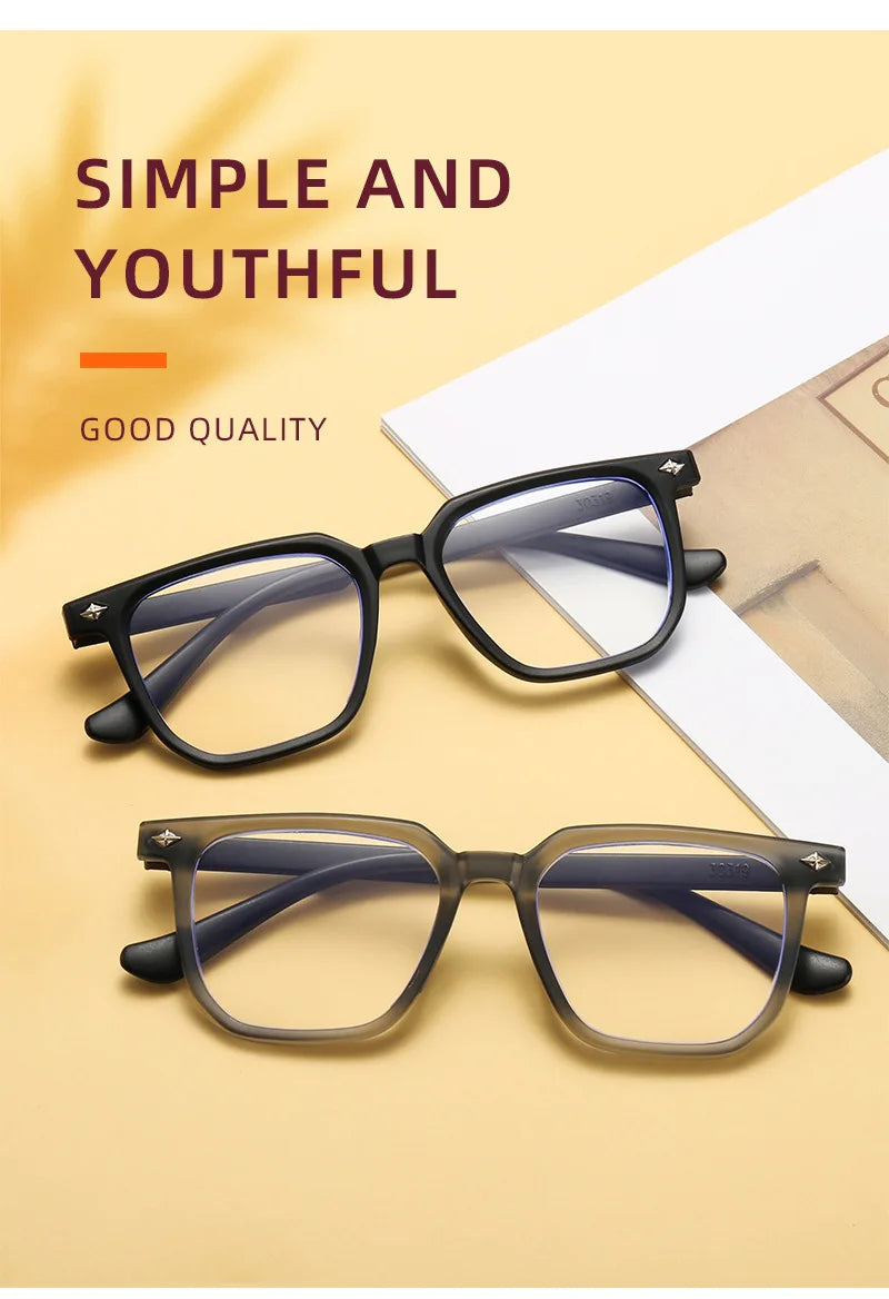 New Retro Black Presbyopia Hyperopia Reading Glasses Men Women Square Frame Eyewear for Women Reading Eyeglasses
