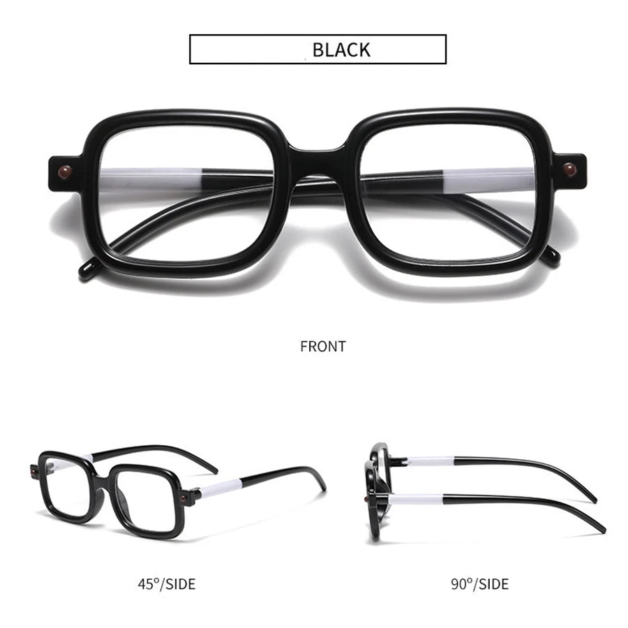 New Fashion Square Reading Glasses Retro Presbyopia Hyperopia Eyeglasses Women Man Trendy Eyewear +1.0 +1.5 +2.0 +3.0 +3.5 +4.0