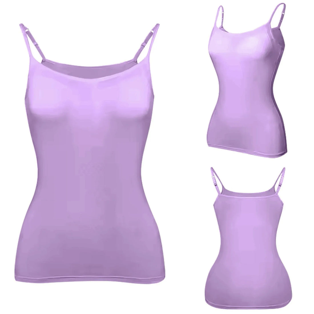 New Padded Bra Tank Top Women Modal Spaghetti Solid Cami Top Vest Female Adjustable Camisole With Built In Bra Fitness Clothing